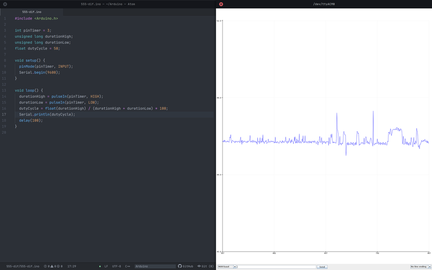 Atom & Arduino screenshot